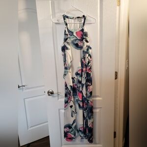 Floral Maxi Dress with Ruffle Details